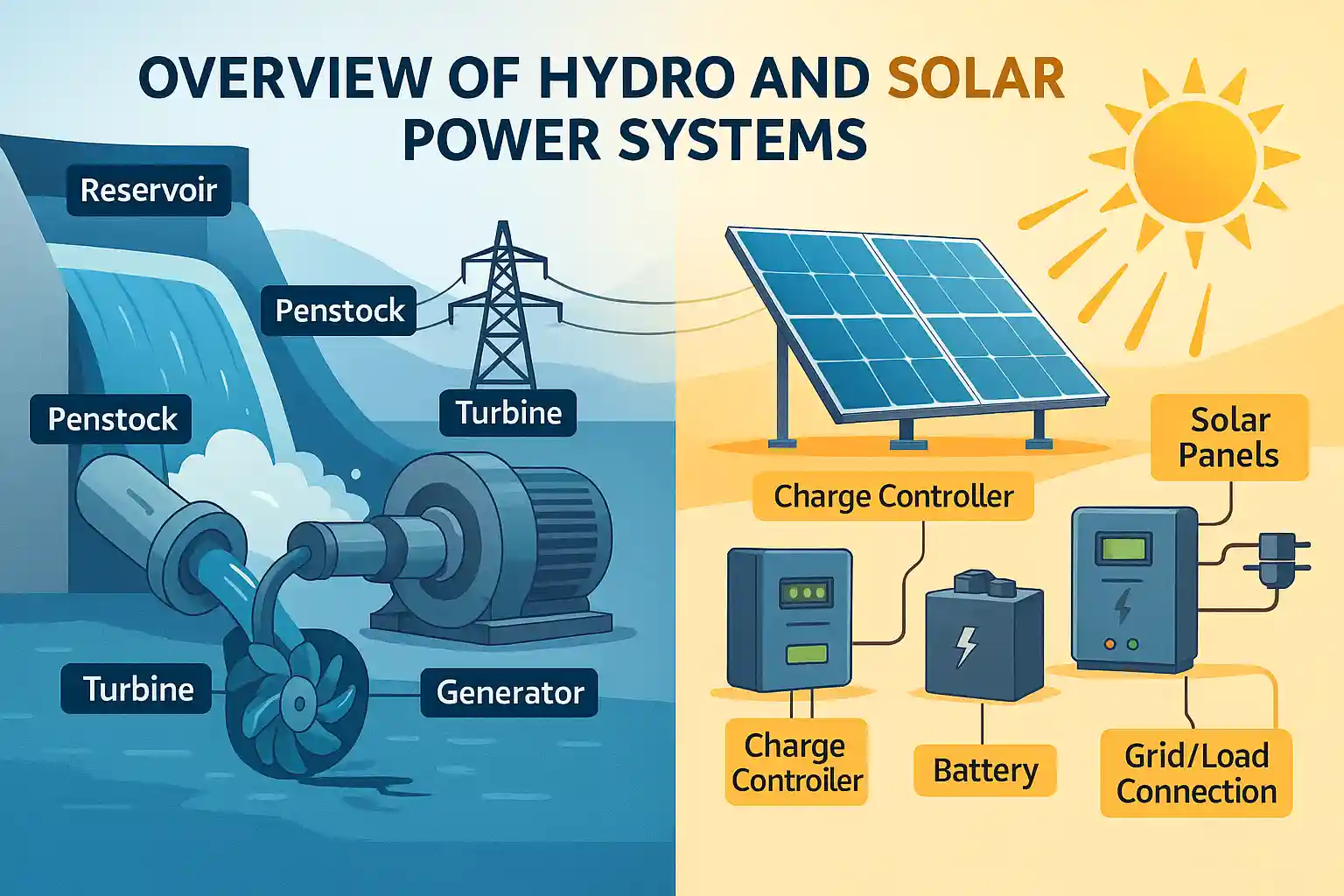 Hydro vs Solar Power Systems