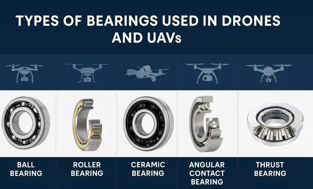 Types of Bearings Used in Drones and UAVs