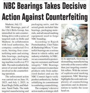 NBC Bearings Cracks Down on Counterfeiters
